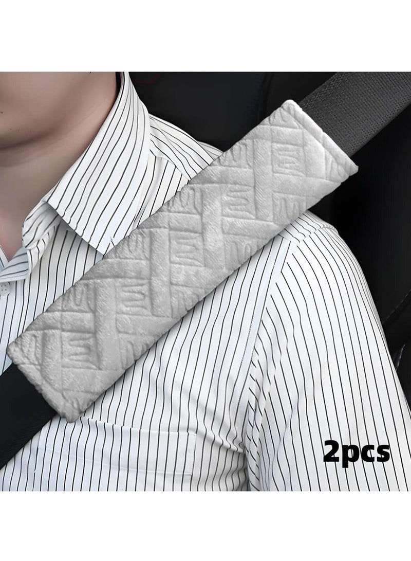 Sisily Universal 2-Pack Car Seat Belt Pads Cover | Soft Comfort Shoulder Strap Cushion | Neck & Shoulder Protection | Easy Install Car Interior Accessory - Image 2